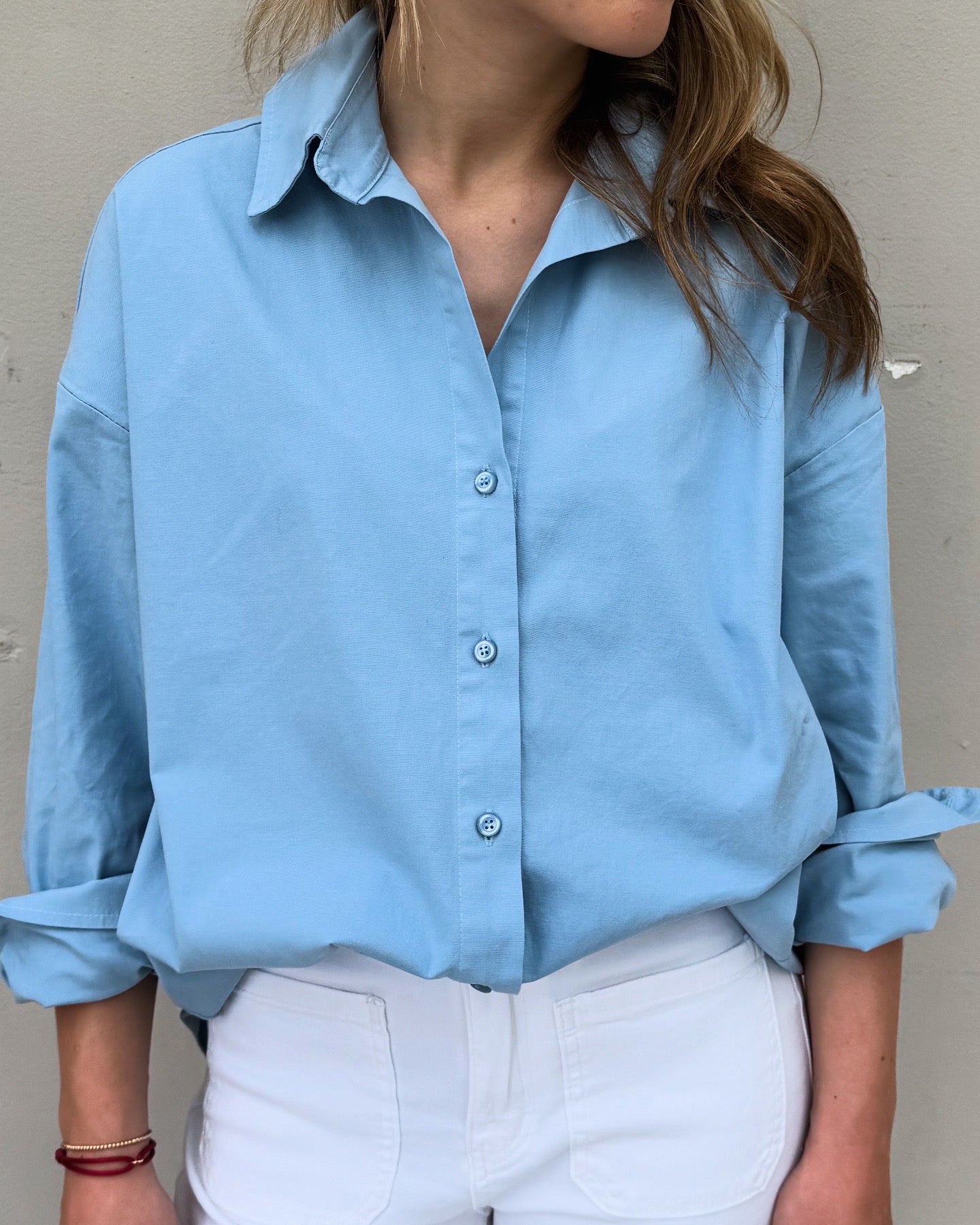 KIM & KATE The Boyfriend blouse Sky Blue