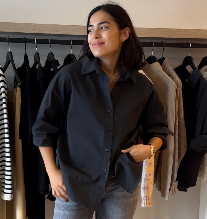 KIM & KATE The Boyfriend blouse Faded Black