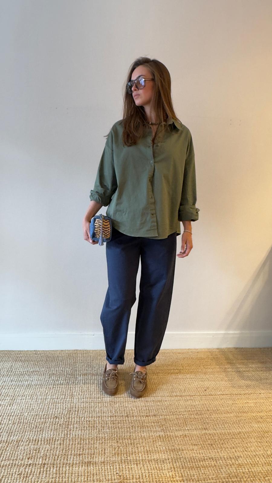 KIM & KATE The Boyfriend blouse Olive